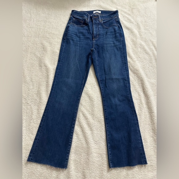 LOFT Pants - Loft Curvy Kick Crop Jeans Boot cut  Womens Size 2/26 High Rise Cotton Stretch